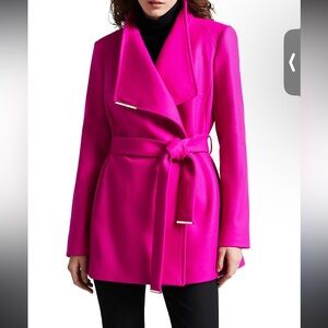 Ted Baker short wrap coat, wool and cashmere